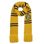 Harry Potter Hogwarts House Hufflepuff Logo Adult Yellow Scarf