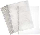 Amazon Brand - Solimo Sheet Protectors, Top-Load, 11 Holes (A4, 200 Micron, Set of 50)