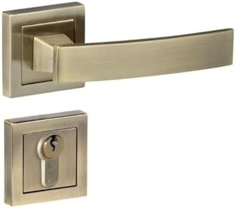 Yale YECM-405-OR-TT-AB Mortise Door Lock for Bedroom/Home/Office/Hotel Suitable for Left/Right Handed Doors | Rose & Escutcheons with Thumb Turn, 3 Keys Cylinder and Lock Body (Antique Brass)