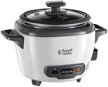 Russell Hobbs Rice Cooker Mini [Small] 0.4 L (Keep Warm Function, Non-Stick Coated Garden Pot, Rice Spoon and Measuring Cup, Also Ideal for Quinoa & Couscous, Rice Warmer) 27020-56