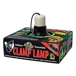 Zoo Med Laboratories LF12 Deluxe Porcelain Clamp Lamp with 8.5" Dome, Black White