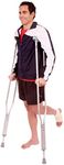 Carex Push Button Aluminum Crutches - Height Adjustable Crutches Adult Size Fits Individuals from 5'2" to 5'10" Tall, Completely Assembled with Crutch Pads, Hand Grips and Crutch Tips