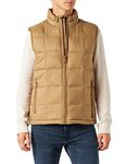 Dockers Men's Nylon Lightweight Quilted Vest, Sahara Khaki, M