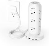 Surge Protector Power Strip Tower, TESSAN Flat Plug Extension Cord 6 FT, Charging Station with 9 Outlets and 4 USB(2 USB C), 900J Surge Protection for Office Home Dorm Room Desk Accessories