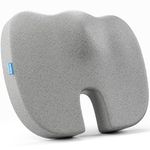 ComfyHug Memory Foam Coccyx Seat Cushion – Orthopedic Chair Pad for Tailbone, Sciatica & Back Pain Relief | Ideal for Office Chairs, Car Seats & Home Use | Washable Cover (18 x 14 x 2.5 Inch)