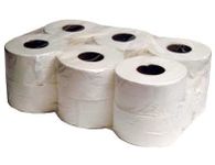 Mini Jumbo Toilet Rolls 95mm x 150M Roll 2 Ply 60mm Core Pk12