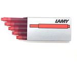Lamy Fountain Pen Ink Cartridges, Red Ink, 5/Pack (LT10RD)