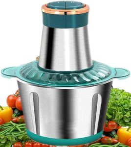 HOMETIC 2 Speeds Electric Meat Chopper Vegetable Grinder Mincer Food Processor Cutter Slicer 304 Stainless Steel 220V (3L 400W)