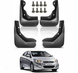 CARIZO® Car Heavy Duty Cup Type Splash Mud Guards | OE Type Front and Rear Mud Flaps | Pack of 4 | Compatible with Hyundai Verna Fluidic (2011-2015)