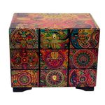 NOVICA Huichol Portal' Decoupage Jewelry Box, Wood, Multicolor