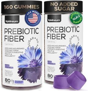 High Prebiotic Fiber Gummies for Women and Men 7G per Serving - Dietary Beet FOS Fiber, Magnesium Citrate, Inulin, Probiotic - Gummy Supplement for Digestive Health - No GMO, Sugar Free - 160 pcs
