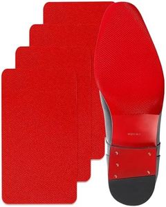 BHXANZOU Red Bottom Shoe Sole Protector,Sole Guard - Non-Slip Shoe Pads | Compatible with Christian Louboutin Heels | Smooth Surface Traction | Scratch Prevention(8"x4",Texture Face 4Pcs)