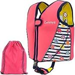 Limmys Premium Neoprene Swim Vest for Children - Ideal Buoyancy Swimming Aid for Boys, Girls and Toddlers - Modern Design Swim Jacket - Drawstring Bag Included (Pink, S)