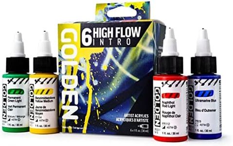 Golden Artist Colors, High Flow Acrylics, 6-Color Intro Set, Acrylic Inks