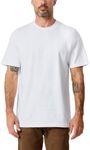 INTO THE AM Men's Heavyweight T Shirts for Men - Boxy 100% Cotton Heavy Duty Thick Weight Tshirt (White, 3X-Large)