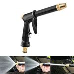 DELICATE Water Spray Gun Car Wash Nozzle High Pressure Nozzle Spray Water Gun Water Jet Hose Nozzles Pipe for Gardening, Bike, Garden Watering Tool Black High Pressure Nozzle