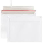 Belle Vous 25 Pack Peel and Seal Rigid Mailers - 240 x 317mm / 9.5 x 12.5 Inches, 300gsm - Self Seal Cardboard Envelopes for Large Photo/Pictures, Documents/Book, CDs or Paper Files