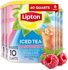 Lipton Iced Tea Mix, Raspberry, Makes 10 Quarts (Pack of 6)