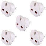 Gadgets Hut UK - 5 x UK to US Travel Adaptor suitable for USA, Canada, Mexico, Thailand - Refer to Product Description for Country list White