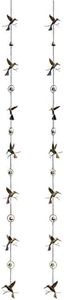 Ancient Graffiti Hummingbird & Bell Rain Chains, Pack of 2