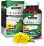 Nature's Answer Mullein Leaf Capsules 90 - Alcohol Free, Vegetarian, Vegan, Gluten Free - Mullein capsuels for Lungs - Supports Respiratory Function & Lung Health