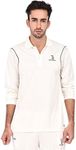 Kookaburra Adult Full Sleeve Cotton Poly Cricket Shirt, White, XXL