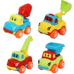 JVM Unbreakable, Friction, Automobile Cars Toy Set! This Set Comes with a Dump Truck, Cement Mixer, JCB Machine, and Crane, Birthday Gift Kids Toys for Boys & Girls(Set of 4) - Made in India