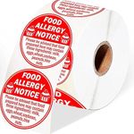 Allergy Sticker for Cake Food Aller