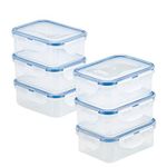 LOCK & LOCK Airtight Rectangular Food Storage Container 11.83-oz / 1.48-Cup (Pack of 6)