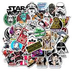 Cartoons Star Wars Stickers for Laptop (50 PCS),Gift for Children Teens Adults Girl Boys,Star Wars Stickers for Water Bottle,Waterproof Vinyl Stickers for Dairy,Scrapbook,Skateboard