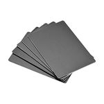 uxcell Blank Metal Business Card 66x45x1mm Anodized Aluminum Plate for DIY Laser Printing Engraving Black 5 Pcs