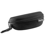 Flying Fisherman Zipper Shell Sunglass Case Belt Loop and Clip (Black)