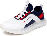 Nautica Men's Sneakers Casual Fashion Walking Lace-Up Athletic Shoes for Gym Tennis Men – Slip On, Breathable, Lightweight & Comfortable, Americana, 8 UK