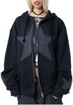 Karwuiio Women Y2k Zip Up Hoodies S