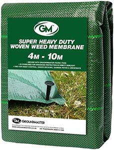GroundMaster 125gsm Super Heavy Duty Weed Control Fabric - Extra Strong Garden Driveway Green Cover Membrane (4m x 10m)
