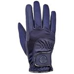 Harry Hall Fully Waterproof Horse Riding Gloves for Women & Men | Comfortable Easy Pull-On Equestrian Winter Autum Warm Gloves with Soft Brushed Lining Perfect for Wet Days | Navy Blue, Size: Small