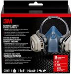 3M™ Advanced Comfort Reusable Respirator 7512P1-DC, OV/P95, Mdm, 1-Fcpc, 1-pr of 6001 Crtdgs, 2-prs 5P71 Fltrs, 1-pr 501 Rtnrs