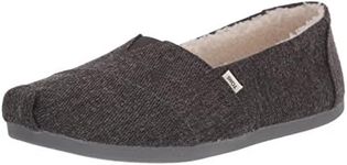 TOMS Womens Alpargata Cozy Repreve Slip On Flats Casual - Grey - Size 8.5 B