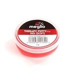 Meglio Therapy Hand Putty 57g - for Hand Exercises Targeting Hand Recovery and Rehabilitation, Strength Training and Stress Relief, Variable Resistive Strength (Red (Soft))