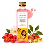 Auravedic Rosehip Oil Vitamin E Oil for Face Bodyoil After Bath For Daily Use with Olive Jojoba Orange Oil & Almond Oils For Soft Glowing Nourished Youthful Skin– 100ml