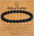 MAIBAOTA Matte Black Agate Bracelet