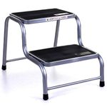 Double Step Caravan Stool Steel Rubber Non Slip Pads