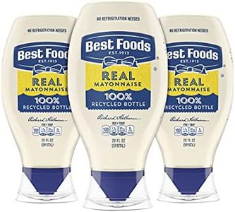 Best Foods Real Mayonnaise Squeeze Bottle 3 Ct For a Creamy Sandwich Spread or Condiment Made With 100% Cage-Free Eggs 20 oz