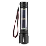 NPET T08-2 Solar Power Flashlight Car Flashlight USB Rechargeable Tactical Multi-function Torch Emergency Tool