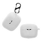 kwmobile Case Compatible with JBL Tune Buds Case - Silicone Cover Holder for Earbuds - White