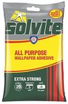 Solvite All Purpose Wallpaper Adhesive,Wallpaper Paste, Mixes in 20 Seconds, Hangs up to 5 Rolls, 1x92 g Sachet