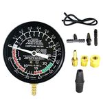 MRCARTOOL Car Fuel Pump Pressure and Vacuum Tester Gauge Kit, Carburetor Valve Gauge Test Tool Kit Diagnostic