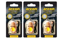 AREON Sport Lux Gold Bottle Liquid Car Air Freshener, 3x4ml, Lemon, Black/Gold