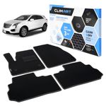 CLIM ART WaterTrap Custom Fit Floor Mats for XT5 2017-2024, 1&2 Row, Car Mats Floor Liner, All-Weather, Car Accessories Man & Woman, Black/Black - FL011417095