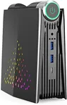 ACEMAGICIAN Mini PC, AMD Ryzen 5 5600U, 16GB DDR4 RAM, 512GB SSD, Windows 11 Pro, RGB Light, WiFi 5 Bluetooth 4.2, 3 Screens Display, HDMI, DP, Type C Port